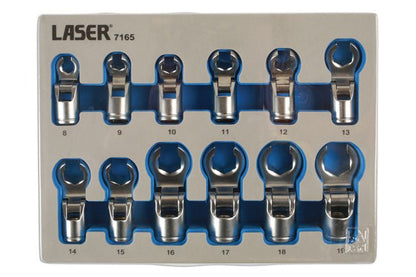 Laser Tools 7165 Flexible Crows Foot Wrench Set 3/8"D 12pc Laser Tools