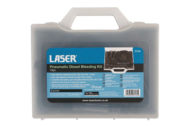 Laser Tools 7174 Pneumatic Diesel Bleeding Kit Laser Tools