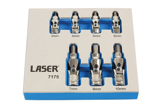 Laser Tools 7175 Universal Joint Hex Socket Bit Set 7pc Laser Tools
