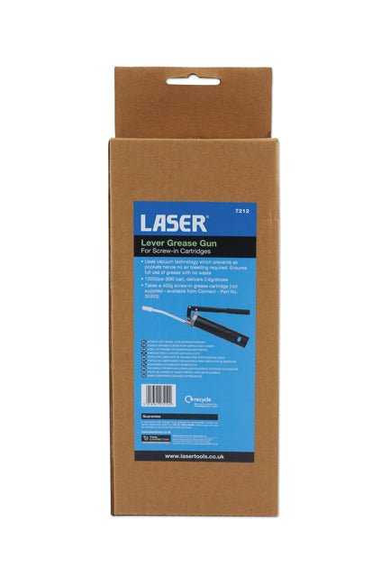 Laser Tools 7212 Lever Grease Gun for Screw-In Cartridges Laser Tools