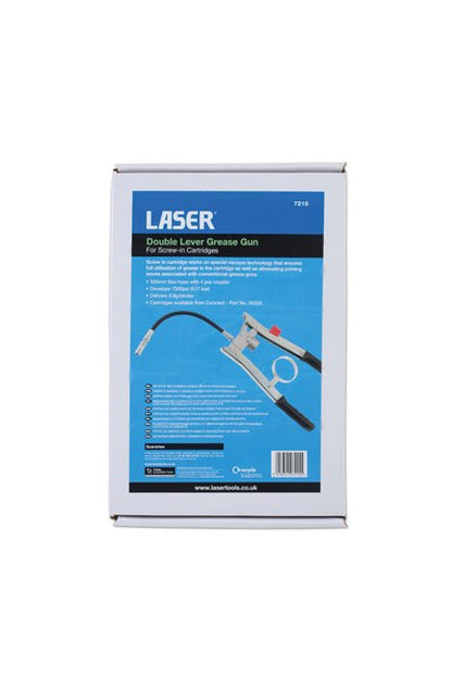 Laser Tools 7215 Double Lever Grease Gun for Screw-In Cartridges Laser Tools