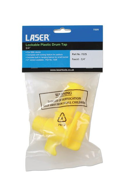 Laser Tools 7225 Lockable Plastic Drum Tap 3/4" Laser Tools