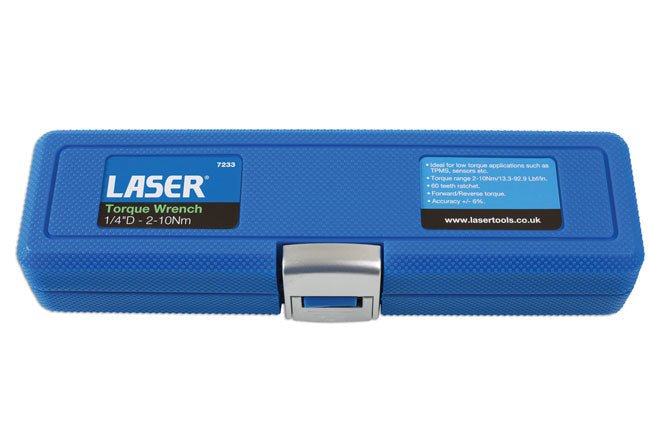 Laser Tools 7233 Torque Wrench 1/4"D 2 - 10Nm Laser Tools