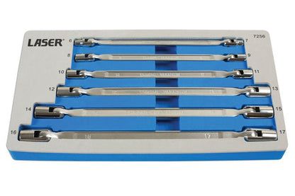 Laser Tools 7256 Flexible Socket Spanner Set 6pc Laser Tools