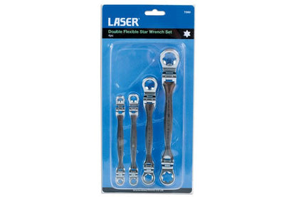 Laser Tools 7260 Flexible Star Spanner Set 4pc Laser Tools