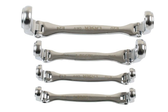 Laser Tools 7260 Flexible Star Spanner Set 4pc Laser Tools