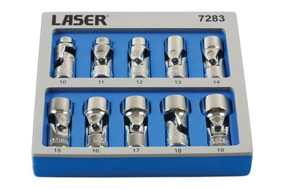 Laser Tools 7283 Universal Joint Socket Set 3/8"D 10pc Laser Tools