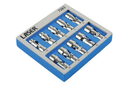 Laser Tools 7283 Universal Joint Socket Set 3/8"D 10pc Laser Tools