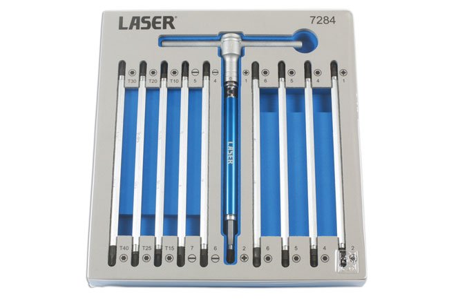 Laser Tools 7284 T-Handle Double End Screwdriver Set 12pc Laser Tools
