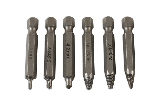 Laser Tools 7292 Screw Extractor Bit Set 6pc Laser Tools