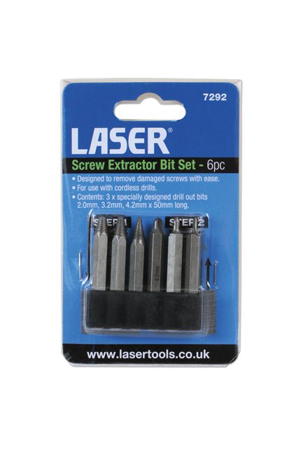 Laser Tools 7292 Screw Extractor Bit Set 6pc Laser Tools