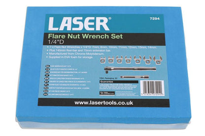 Laser Tools 7294 Flare Nut Wrench Set 1/4"D 9c Laser Tools
