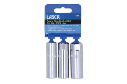Laser Tools 7295 Thin Wall Spark Plug Socket Set 3/8"D 3pc Laser Tools