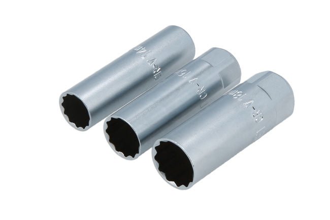 Laser Tools 7295 Thin Wall Spark Plug Socket Set 3/8"D 3pc Laser Tools