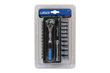 Laser Tools 7310 Socket & Bit Set 1/4"D 37pc Laser Tools