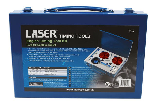 Laser Tools 7323 Engine Timing Kit - for Ford 2.0 EcoBlue Diesel Laser Tools