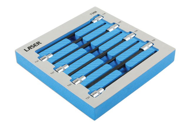Laser Tools 7356 Extra Long Star Socket Bit Set 3/8"D 8pc Laser Tools
