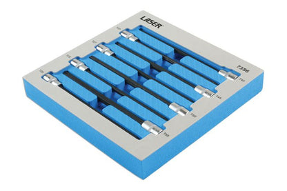 Laser Tools 7356 Extra Long Star Socket Bit Set 3/8"D 8pc Laser Tools