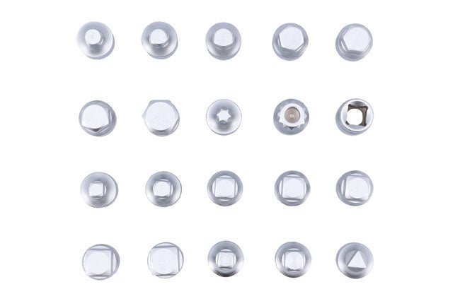 Laser Tools 7365 Sump Plug Key Set 3/8"D 20pc Laser Tools