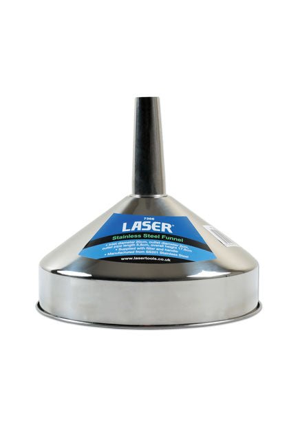 Laser Tools 7366 Stainless Steel Funnel 200mm Laser Tools