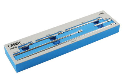 Laser Tools 7368 Extension Bar Set 1/4"D 6pc Laser Tools