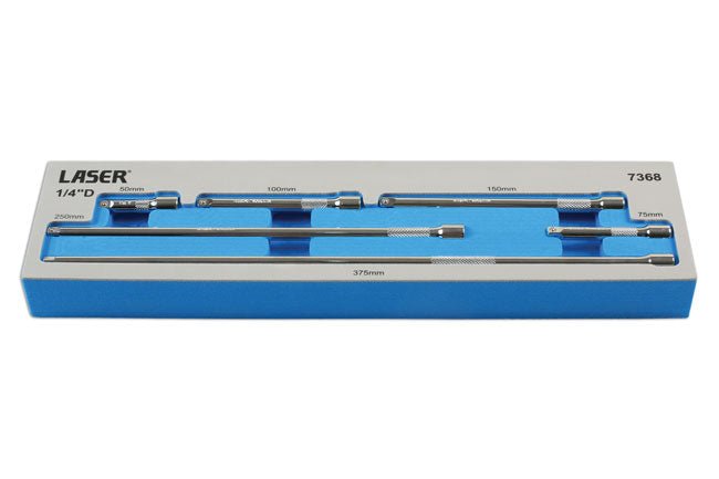Laser Tools 7368 Extension Bar Set 1/4"D 6pc Laser Tools