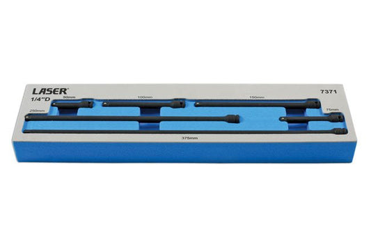 Laser Tools 7371 Impact Extension Bar Set 1/4"D 6pc Laser Tools