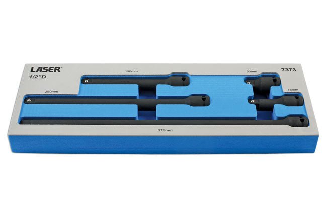 Laser Tools 7373 Impact Extension Bar Set 1/2"D 5pc Laser Tools