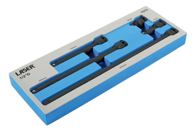 Laser Tools 7373 Impact Extension Bar Set 1/2"D 5pc Laser Tools