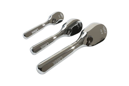 Laser Tools 7388 Stubby Ratchet Set 1/4"D, 3/8"D, 1/2"D 3pc Laser Tools