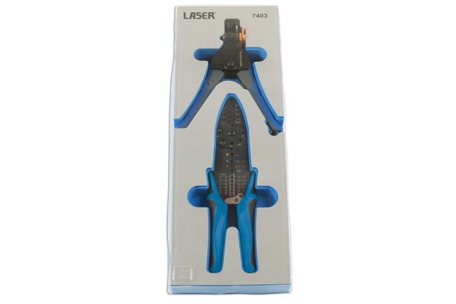 Laser Tools 7403 Wire Cutter, Crimper & Stripper Set 2pc Laser Tools