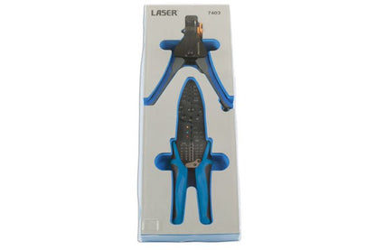 Laser Tools 7403 Wire Cutter, Crimper & Stripper Set 2pc Laser Tools