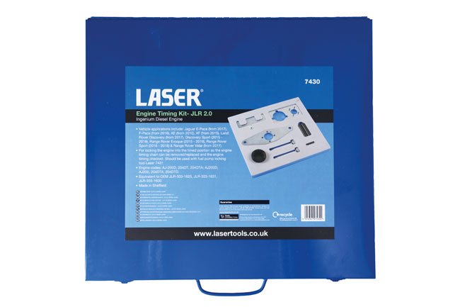Laser Tools 7430 Timing Tool Kit - for JLR 2.0 Diesel AJ200 Laser Tools