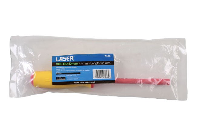 Laser Tools 7436 VDE Nut Driver 4mm Laser Tools