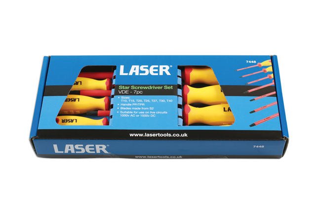 Laser Tools 7448 Insulated Star Screwdriver Set 7pc Laser Tools