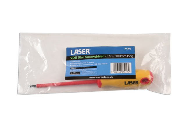 Laser Tools 7449 Insulated Star* Screwdriver T10 Laser Tools