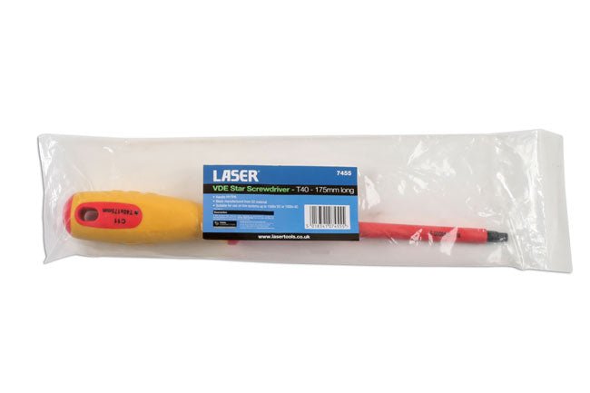 Laser Tools 7455 Insulated Star* Screwdriver T40 Laser Tools
