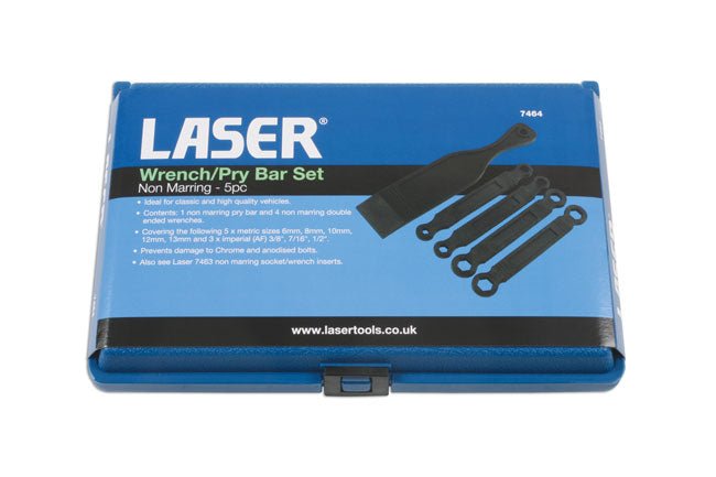 Laser Tools 7464 Non Marring Spanner & Pry Bar Set 5pc Laser Tools
