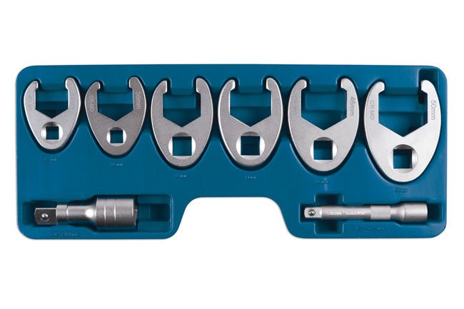 Laser Tools 7476 Crows Foot Wrench Set 1/2"D, 3/4"D 8pc Laser Tools
