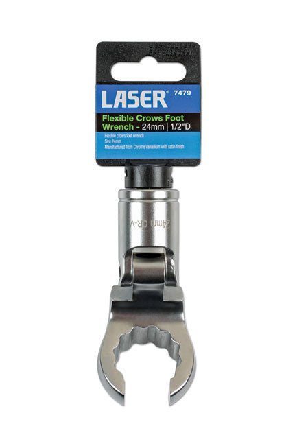 Laser Tools 7479 Flexible Crows Foot Wrench 1/2"D 24mm Laser Tools