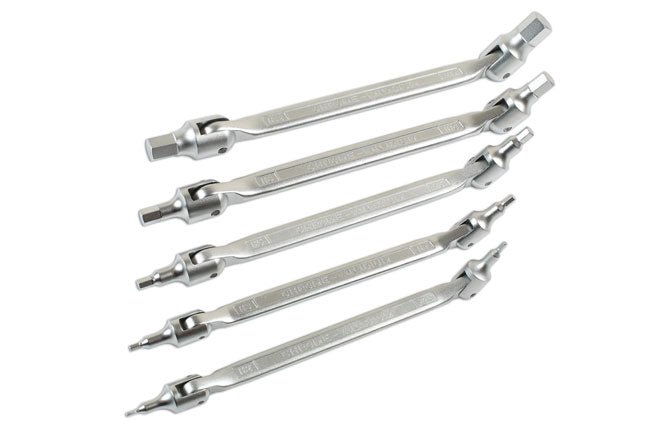 Laser Tools 7480 Double Ended Flexible Hex Bit Set 5pc Laser Tools