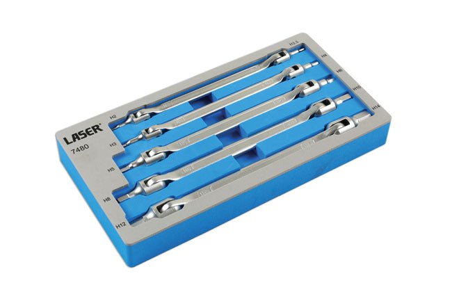 Laser Tools 7480 Double Ended Flexible Hex Bit Set 5pc Laser Tools