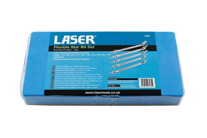 Laser Tools 7481 Double Ended Flexible Star Bit Set 5pc Laser Tools