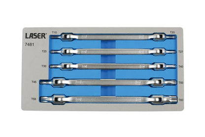 Laser Tools 7481 Double Ended Flexible Star Bit Set 5pc Laser Tools