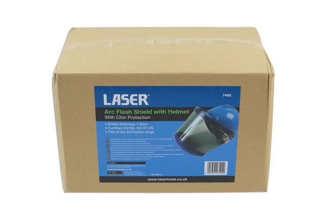 Laser Tools 7492 Arc Flash Shield with Helmet & Chin Protection Laser Tools