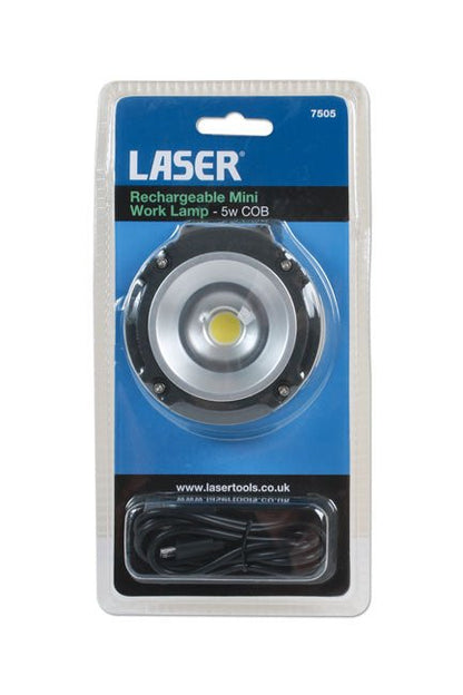 Laser Tools 7505 Rechargeable Mini Work Lamp COB - 5 Watt Laser Tools