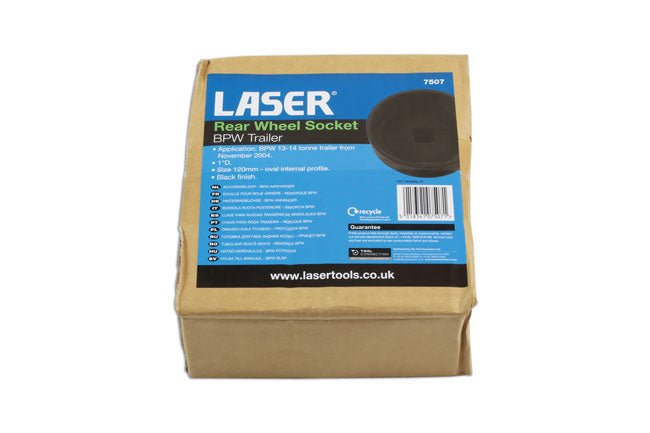 Laser Tools 7507 Rear Wheel Socket 1"D 120mm - BPW trailer Laser Tools