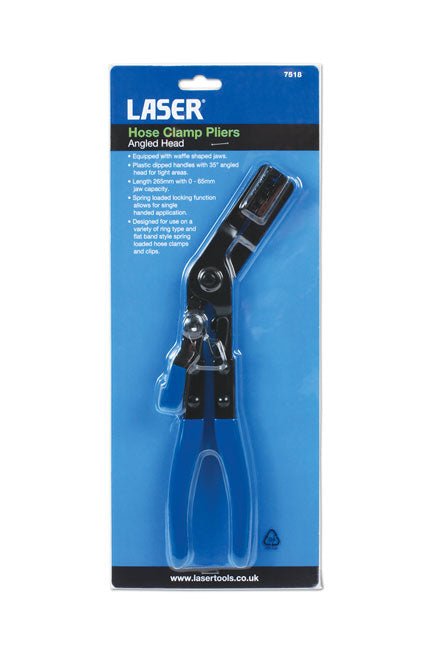 Laser Tools 7518 Hose Clamp Pliers - Angled 35Â° Laser Tools