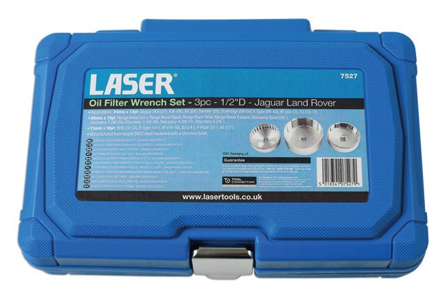 Laser Tools 7527 Oil Filter Wrench Set 3pc - for JLR Laser Tools