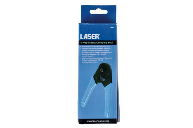 Laser Tools 7533 4 Way Indent Crimping Tool Laser Tools